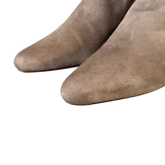 Vince Hela Suede Zip Boot Woodsmoke Gray Ankle Size 10 Quiet Luxury EUC - Picture 9 of 9